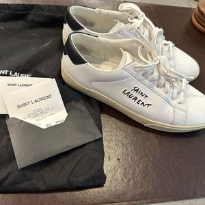 Saint Laurent Court Classic Sl/06 Low White Black Mens